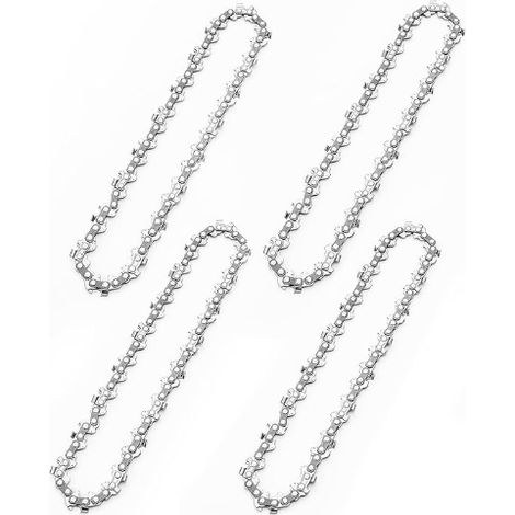 Chaîne de remplacement pour mini scie à chaîne de 6 pouces. Groupe de 4, épaisseur 0043 pouces, segments basse pression 1 / 4 pouce, 37 sections 18 couteaux. Compatible avec seesii et toutes les mini (1/5)
