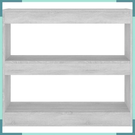 813615 Bibliothèque/Séparateur de pièce sonoma gris 80x30x72 cm (1/5)