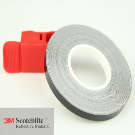 Strisce 3M™ per cerchi moto adesive rifrangenti - 7mm x 6MT - Modello: Senza applicatore - Colore: Nero (10mm x 6 Metri) (1/4)