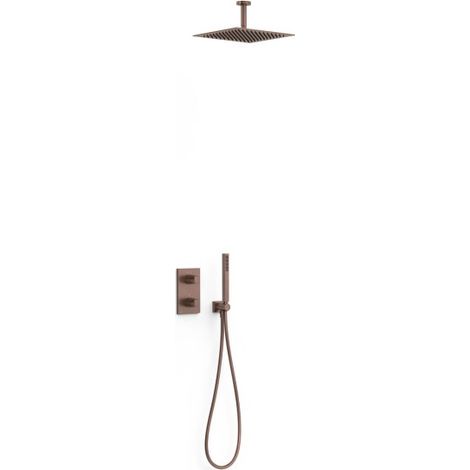 Kit robinet thermostatique encastré 2 voies pour douche Therm-box Volcanic - TRES 21135003VO