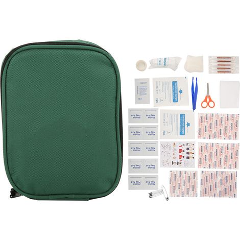 Kit de secours extérieur 16 pièces - Sac d'urgence, trousse de soins, outils de premiers soins vert (1/5)