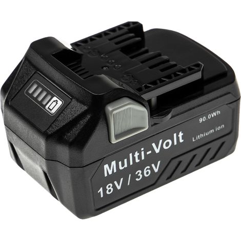vhbw Battery compatible with HiKOKI CB18DBL(H4Z), CB18DBL(SP1Z), CD3605DA Electric Power Tools (5000 / 2500 mAh, Li-Ion, 18 / 36 V) (1/3)