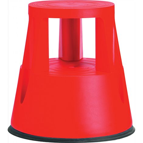 Scalino e pedana con ruote rosso - altezza massima di lavoro 2.42m - 4111034203