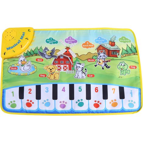 Tapis Musical Éducatif - Tapis Piano pour Bébé avec Sons Activés au Toucher - Motricité Fine et Apprentissage des Couleurs - 1 Pièce (1/5)