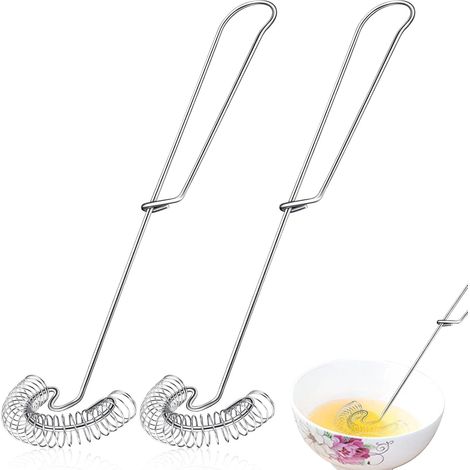 Fouet Plat à Spirale,2 pcs Spirale Fouets,Séparateur Fouet,Batteur à Oeufs Manuel,Fouets à Neige en Acier Inoxydable,Multifonction Cuisine Agitateur,Ustensile de Cuisine Pour Moussant Crémeux (1/4)