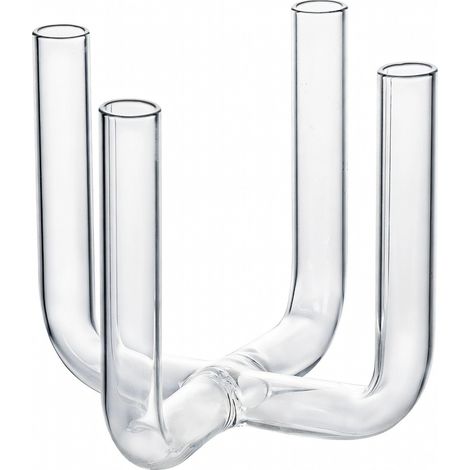 Vase tube en verre tube 4 sections 4 sections modèle 3