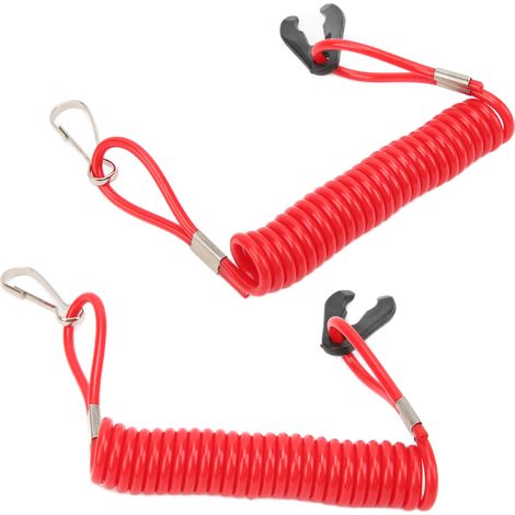 2x Cordon Coupe-Circuit Moteur Marine 150cm, Interrupteur d'Arrêt d'Urgence, Compatible Yamaha (1/5)
