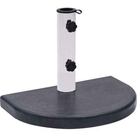 Socle de parasol/Pied de parasol haute qualité Noir 40x28x4 cm Granite 56034 (1/5)