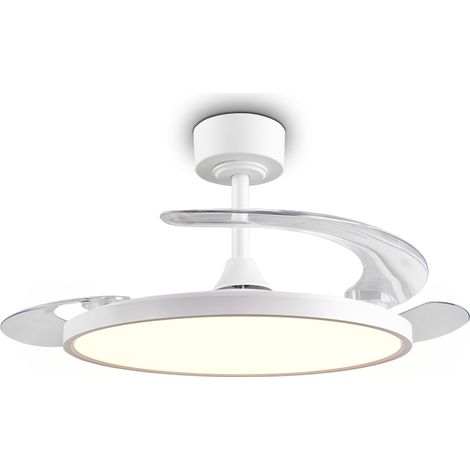 Plafonnier led ventilateur 30w 3700lm cct 2700 6500k reglable hauteur 1065cm blanc mat ip20 - trio kasfjord 200060509 200060509 200060509 200060509 200060509 200060509 (1/5)
