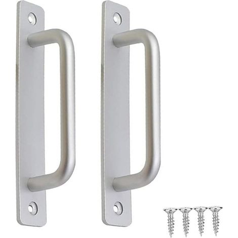 VURAHOME - Poignée de porte coulissante poignées de porte coulissante poignées de porte de grange poignée de porte coulissante avec plaque poignées de meubles poignées de maintien tour de jeu poignées (1/5)