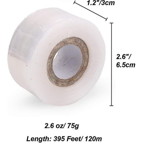 1 paquet de ruban de greffage Parafilm pour arbres fruitiers, ruban de greffage pour fleurs Parafilm, outil de greffage, ruban pour plantes de jardin, ruban PE pour pépinière, membrane extensible auto