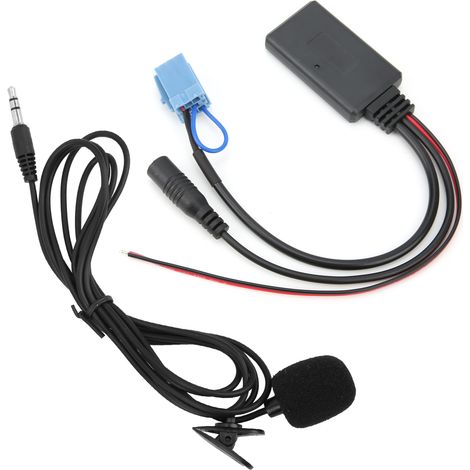 Adaptateur de câble AUX Bluetooth 5.0 avec microphone pour kit mains libres, remplaçant l'autoradio Smart Fortwo 450. (1/5)