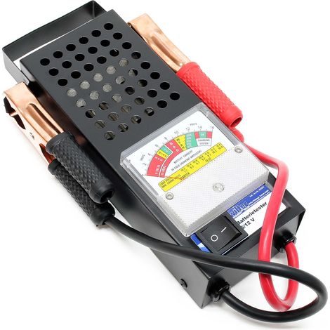 Comprobador de baterías de 6V y 12V con 2 pinzas, medidor del sistema de batería de vehículos
