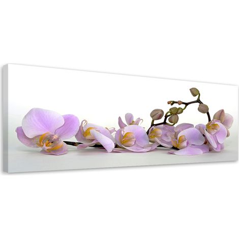 Tableau sur toile Orchidée fleurie 90x30 (1/5)