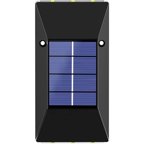 Solar Wall Lights - Waterproof Outdoor Fence Lights with Light Sensor - ABS Material - 2 Pack (1/5)