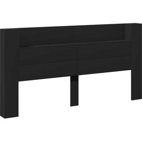 Maison Exclusive - Cabecero de almacenamiento con LED Negro Mader (1/5)