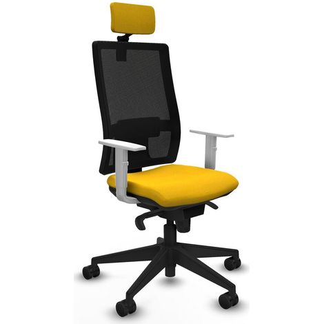 Piqueras y Crespo 4B066N2 Chaise de Bureau Jaune Ergonomique (1/3)