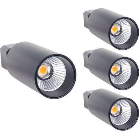 Confezione da 4 proiettori LED da binario Klynder Mini 9 W, 700 l