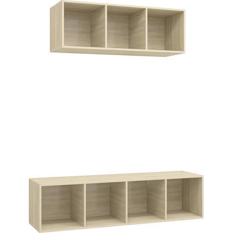 Maison Exclusive - Juego de muebles de salón 2 pzas madera ingeni (1/5)