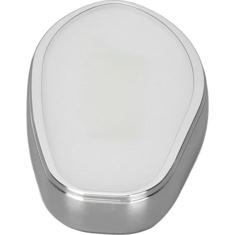 Épilateur électrolytique sans douleur, outil réutilisable de rasage peau, exfoliant portable pour bras jambes dos, argenté, finition brillante (1/5)