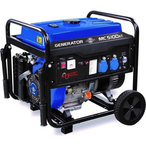Groupe électrogène 4300 W 10 CV essence 4 temps – Système AVR – Autonomie 9h – 2 prises 230 V – 450051 – Mercure