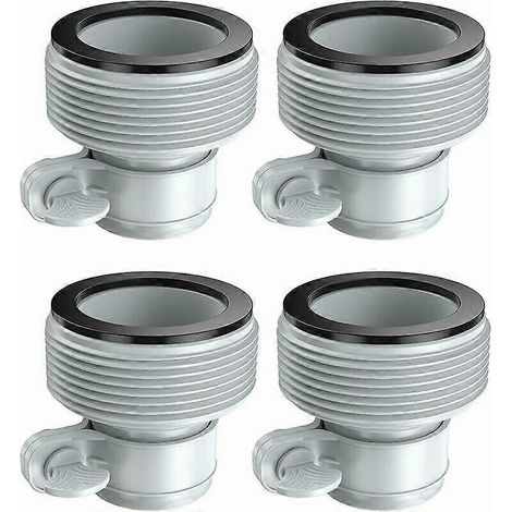 Raccords de tuyau de pompe à eau de type B, paquet de 4, compatibles avec les raccords de 1,5 pouce et 1,25 pouce, raccords de tuyau de piscine, gris. (1/5)