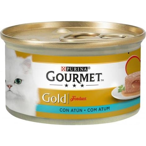 ALIMENTO GATOS GOURMET GOLD FONDAT ATÚN 85GR.