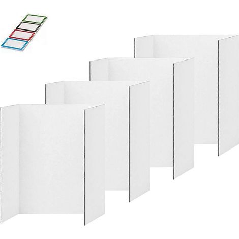 panneaux d'affichage pliables en trois parties, panneaux de présentation en carton ondulé M-- (1/5)