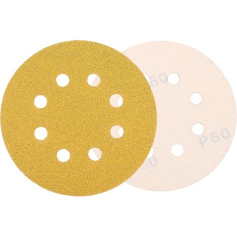 Disques abrasifs 125mm – Lot de 50 pièces – Assortiment grains 80/120/240 – Résistance 3x supérieure pour ponçage métal et bois