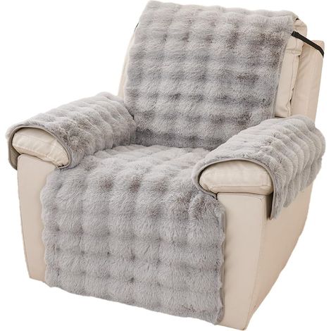 Housse de Fauteuil inclinable épaisse en Fausse Fourrure de Lapin (1/5)