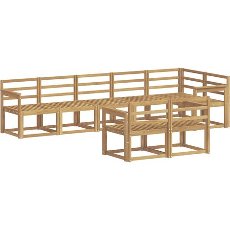 Set di divani da esterno 8 pcs Bianco Legno di Acacia Massello vidaXL (1/5)