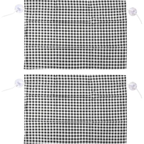 2 Pièces Store de Voiture Anti-UV avec Ventouses, Protection Solaire pour Fenêtres Latérales, Design Grille Noir (1/5)