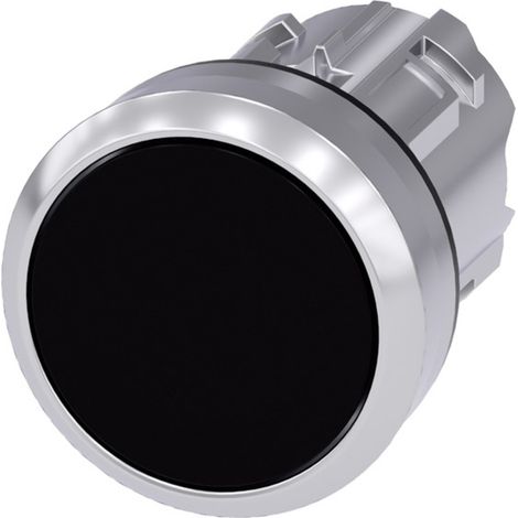 Siemens 3SU10500AB100AA0 3SU1050-0AB10-0AA0 Drucktaster Frontring Metall, Hochglanz, Betätiger flach (1/3)