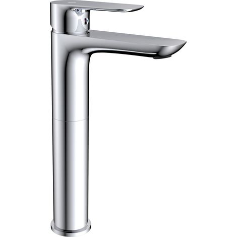 Grifo de lavabo con mezclador monomando Cassio Cromo caño alto (1/2)