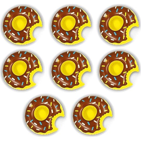 Schwimmende Getränkehalter – 8 Stück – aus weichem PVC – für Pool, Garten, Strand – ideal für Sommerpartys (1/5)
