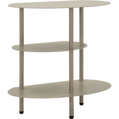 Table de Chevet 3 Niveaux "Saturno" 49cm Taupe (1/5)
