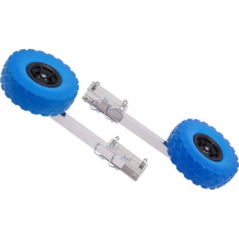 Ruedas de transporte para embarcaciones inflables, de alta capacidad, diseño duradero, color azul. (1/2)