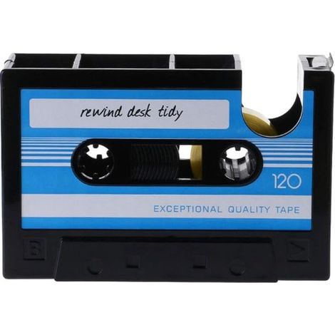 Unique Design Cassette Pattern Pen Pencil Pot Holder Container Stationery Gift (Color : A)