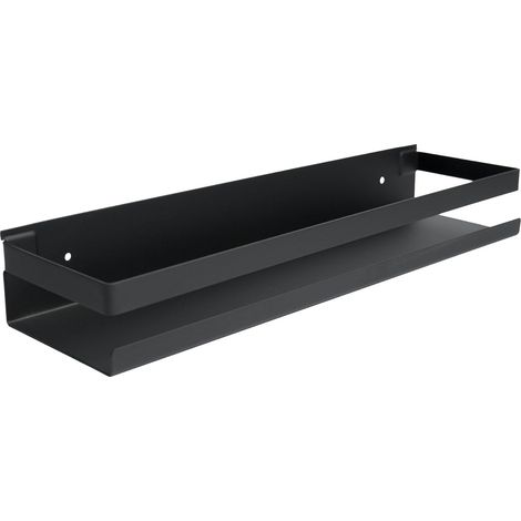 Especiero – Estante colgante para cocina – Especiero – Soporte para tarros de especias – Especiero – (Negro, 40 cm)