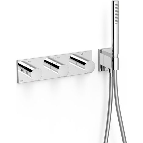 Robinet thermostatique encastré à 3 voies B-system Chrome - TRES 30735301 (1/2)