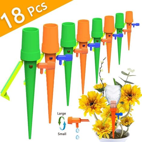 Système d'arrosage automatique 18 pièces, réglable, pour plantes de jardin, fleurs et plantes d'intérieur - Idéal pour l'arrosage pendant vos vacances