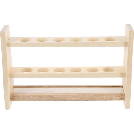 Porte-tubes à essai de laboratoire, un support pratique en bois pour tubes à essai (1/5)