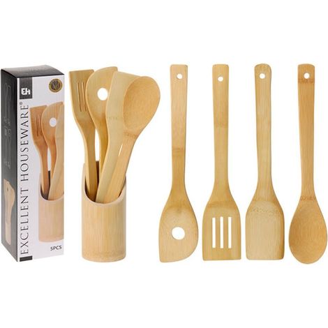 SET CUCHARA BAMBU+ SOPORTE - EHLIS (1/3)