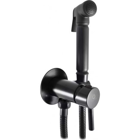 Mitigeur bidet ou WC encastrable SEINA avec douchette en laiton noir mat (1/5)