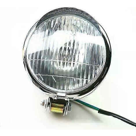 Phare chromé 55 en acier compatible avec Honda Shadow VT VTX Chopper Cruiser-JXLGV (1/5)