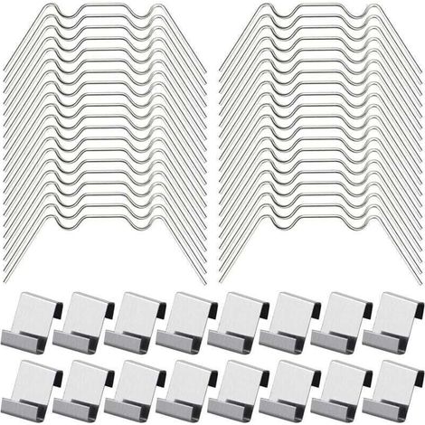 Ulisem100Pcs Clips de Vitrage pour Serre Inclure 50Type W Serre Pinces en Acier Inoxydable et 50 Clips de Type Z pour Vitre de Serre