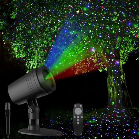 (Prise UE) Lampes de jardin étanches d'extérieur, lumières laser, projecteurs de lumières étoilées RGB pour cour, lucioles, guirlandes lumineuses de Noël (1/5)