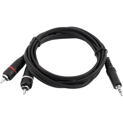 Câble audio Jack 3,5 mm 1,5 m AUX Line In Câble RCA stéréo Câble RCA Câble stéréo Omnitronic AC-30