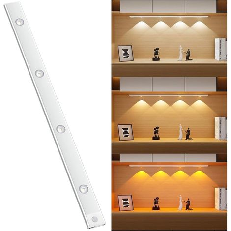 TrAdE Shop Traesio - Luce Led Magnetica Sottopensile Ricaricabile Da 60 Cm Con Sensore Movimento Wireless - (1/4)
