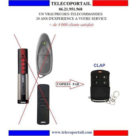 CLAP : TELECOMMANDE COPIEUSE APERTO SOMMER TX02 434 2, TX02 868 2, TX03 434 2, TX03 868 2